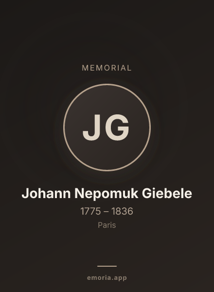 Memorial portrait of Johann Nepomuk Giebele