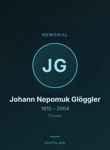Memorial portrait of Johann Nepomuk Glöggler