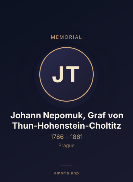 Memorial portrait of Johann Nepomuk, Graf von Thun-Hohenstein-Choltitz