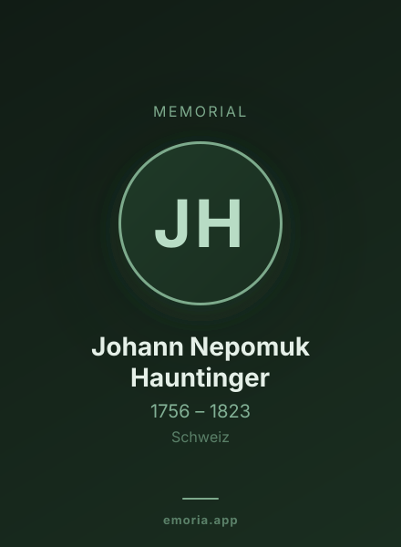 Memorial portrait of Johann Nepomuk Hauntinger