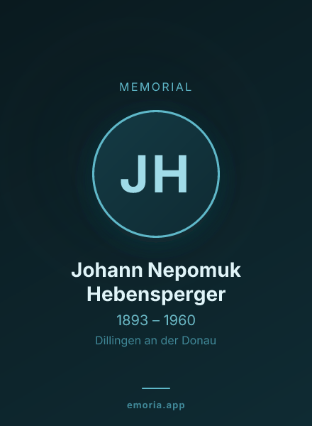 Memorial portrait of Johann Nepomuk Hebensperger