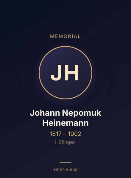Memorial portrait of Johann Nepomuk Heinemann
