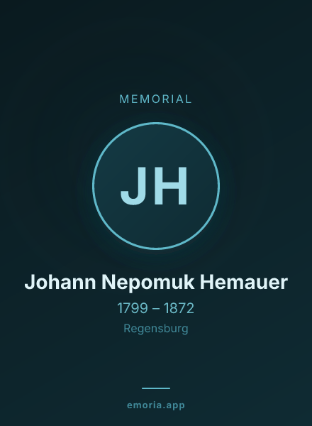Memorial portrait of Johann Nepomuk Hemauer