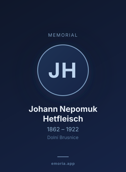 Memorial portrait of Johann Nepomuk Hetfleisch