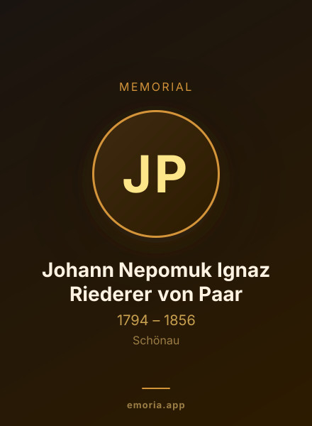 Memorial portrait of Johann Nepomuk Ignaz Riederer von Paar