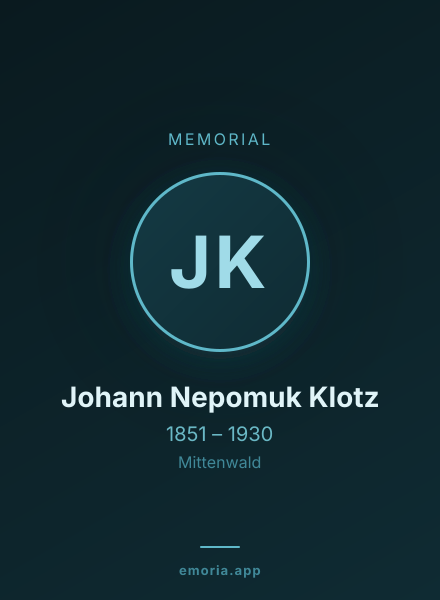 Memorial portrait of Johann Nepomuk Klotz