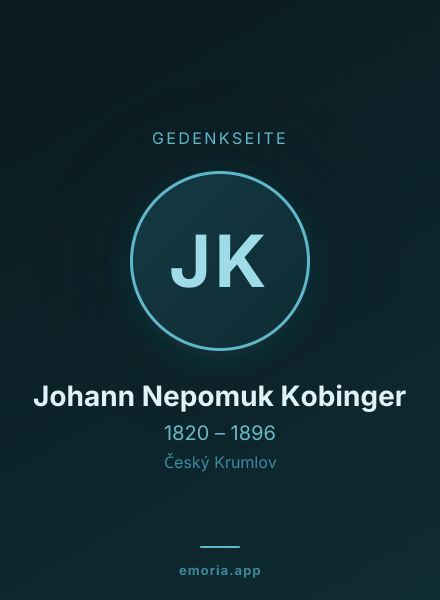 Gedenkportrait von Johann Nepomuk Kobinger