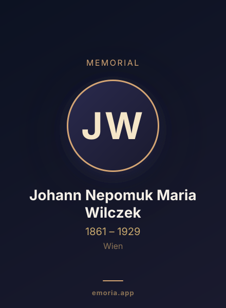 Memorial portrait of Johann Nepomuk Maria Wilczek