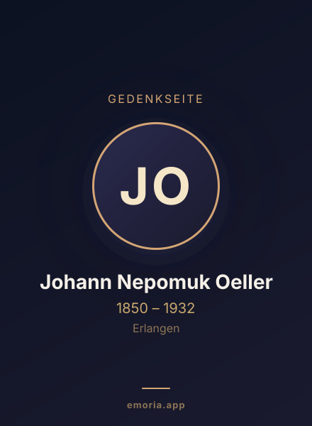 Gedenkportrait von Johann Nepomuk Oeller