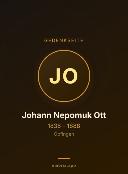 Gedenkportrait von Johann Nepomuk Ott