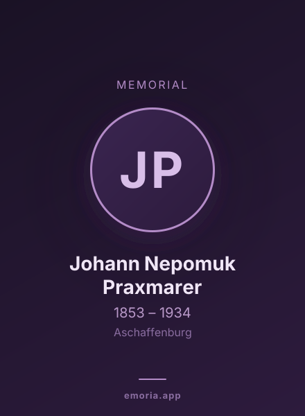 Memorial portrait of Johann Nepomuk Praxmarer