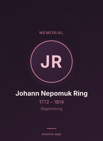 Memorial portrait of Johann Nepomuk Ring