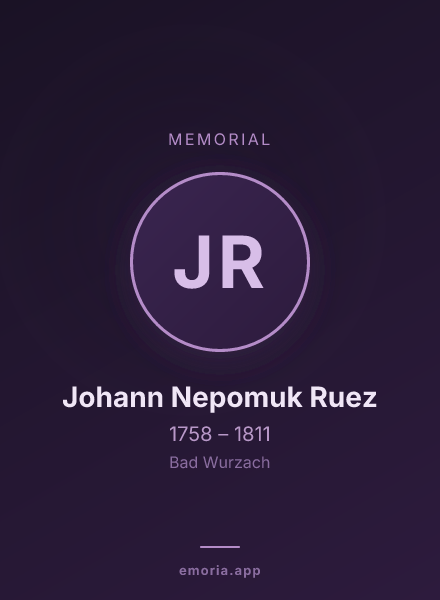 Memorial portrait of Johann Nepomuk Ruez