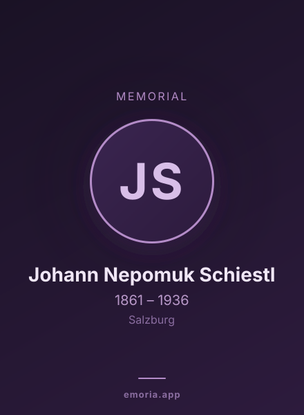 Memorial portrait of Johann Nepomuk Schiestl
