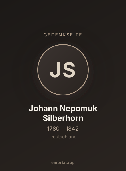 Gedenkportrait von Johann Nepomuk Silberhorn
