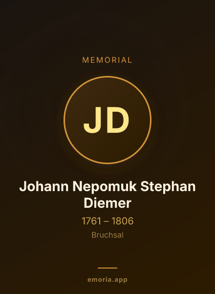 Memorial portrait of Johann Nepomuk Stephan Diemer