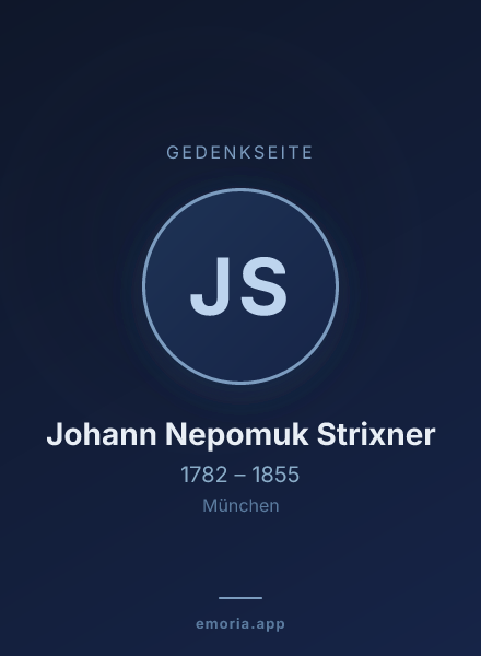 Gedenkportrait von Johann Nepomuk Strixner