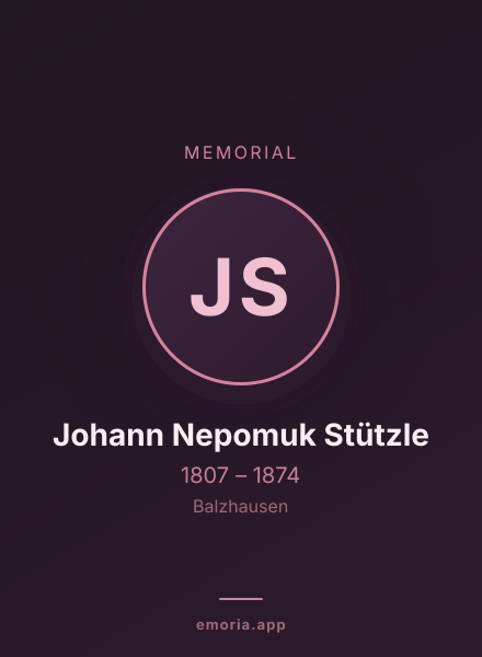 Memorial portrait of Johann Nepomuk Stützle