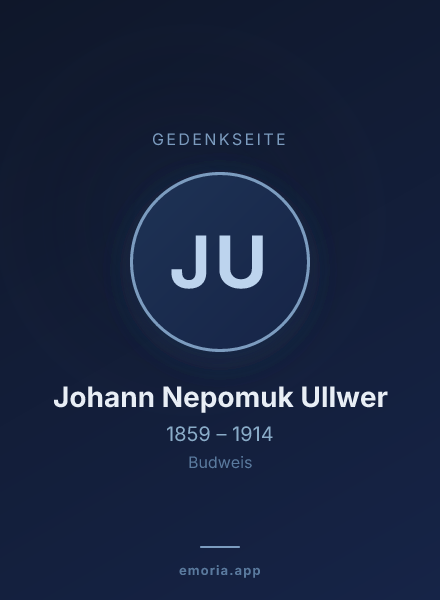 Gedenkportrait von Johann Nepomuk Ullwer