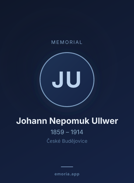 Memorial portrait of Johann Nepomuk Ullwer