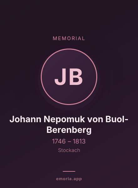 Memorial portrait of Johann Nepomuk von Buol-Berenberg