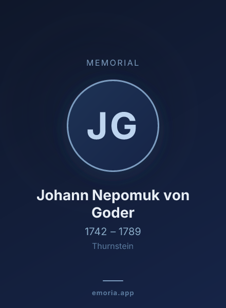 Memorial portrait of Johann Nepomuk von Goder