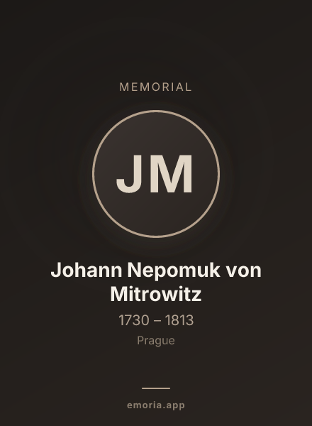 Memorial portrait of Johann Nepomuk von Mitrowitz
