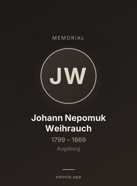 Memorial portrait of Johann Nepomuk Weihrauch