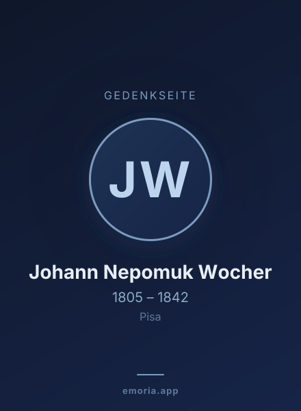 Gedenkportrait von Johann Nepomuk Wocher