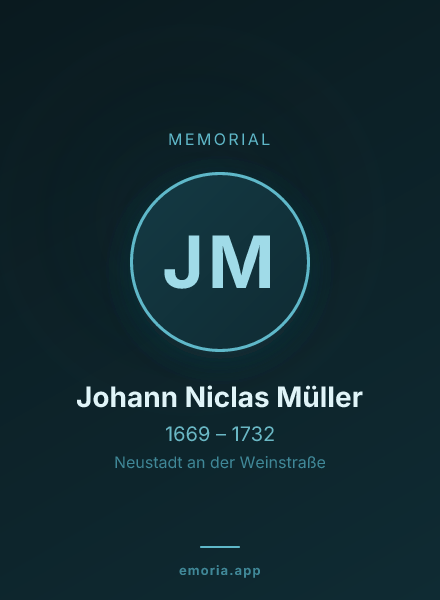 Memorial portrait of Johann Niclas Müller