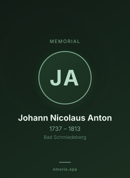 Memorial portrait of Johann Nicolaus Anton