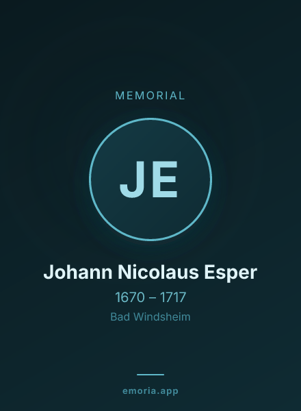 Memorial portrait of Johann Nicolaus Esper