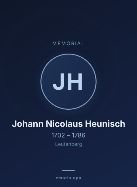 Memorial portrait of Johann Nicolaus Heunisch