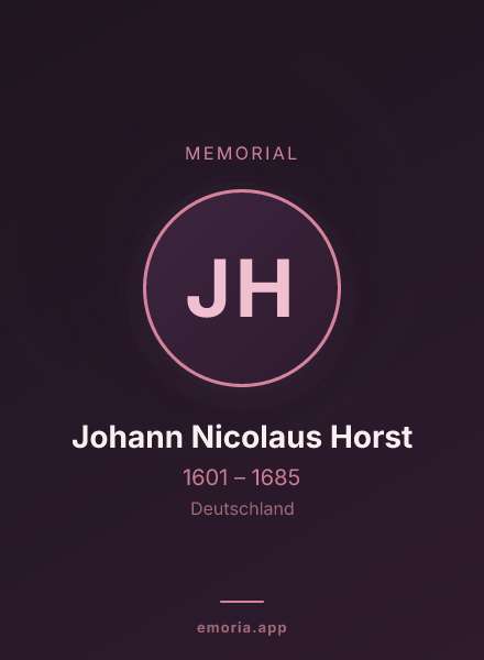 Memorial portrait of Johann Nicolaus Horst