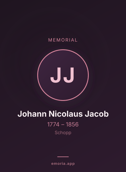 Memorial portrait of Johann Nicolaus Jacob