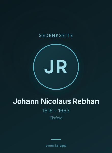 Gedenkportrait von Johann Nicolaus Rebhan