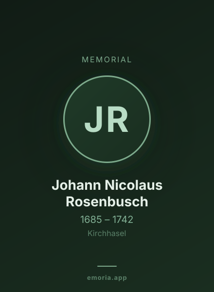 Memorial portrait of Johann Nicolaus Rosenbusch