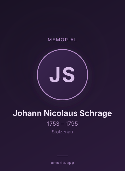 Memorial portrait of Johann Nicolaus Schrage
