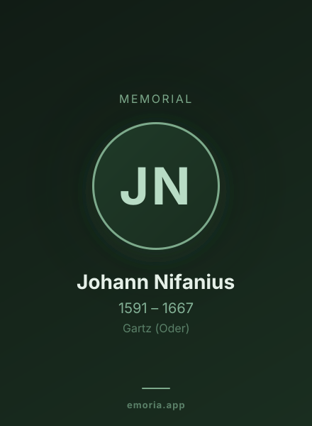 Memorial portrait of Johann Nifanius