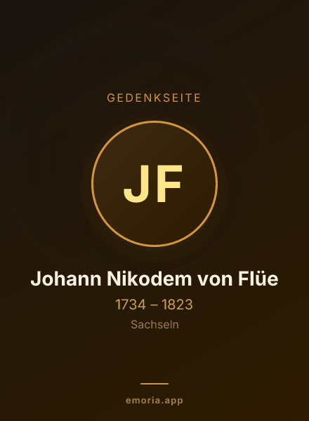 Gedenkportrait von Johann Nikodem von Flüe