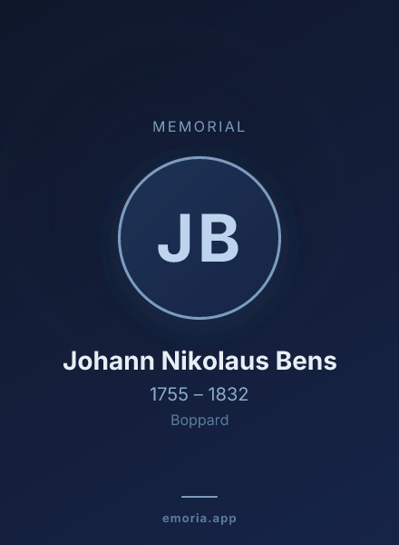 Memorial portrait of Johann Nikolaus Bens