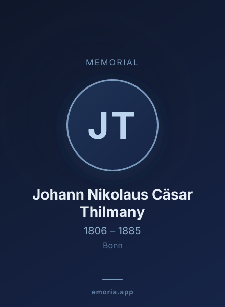 Memorial portrait of Johann Nikolaus Cäsar Thilmany