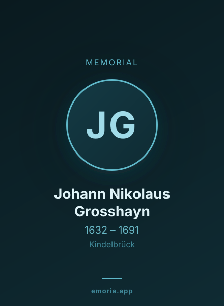 Memorial portrait of Johann Nikolaus Grosshayn