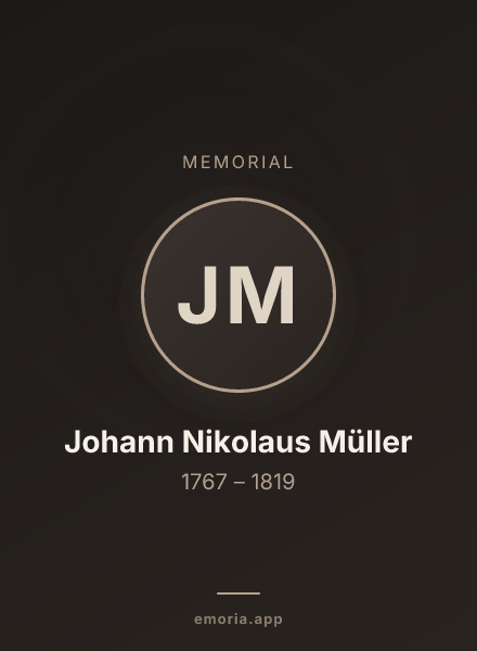 Memorial portrait of Johann Nikolaus Müller