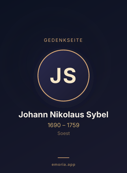 Gedenkportrait von Johann Nikolaus Sybel