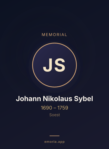 Memorial portrait of Johann Nikolaus Sybel