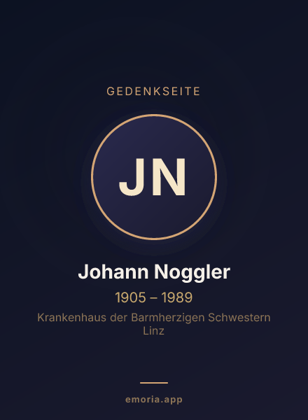 Gedenkportrait von Johann Noggler