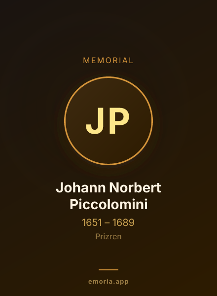 Memorial portrait of Johann Norbert Piccolomini