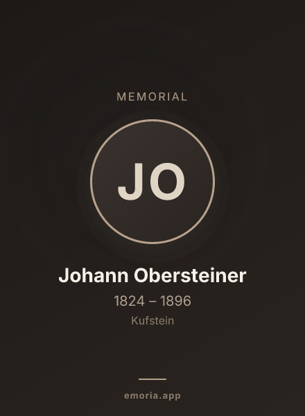 Memorial portrait of Johann Obersteiner
