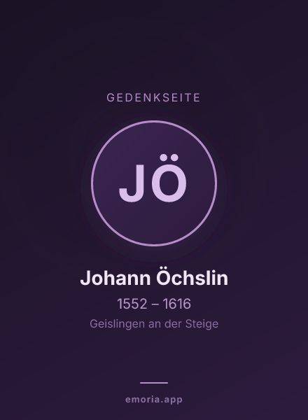 Gedenkportrait von Johann Öchslin